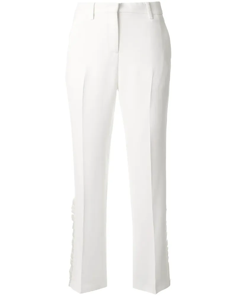 N° 21 Cropped-Hose mit Volants - Weiß Weiß
