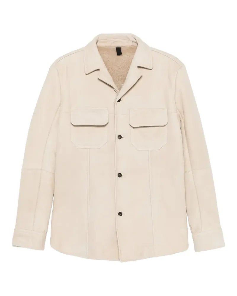 Tagliatore button-up chest-pocket jacket - Nude Nude