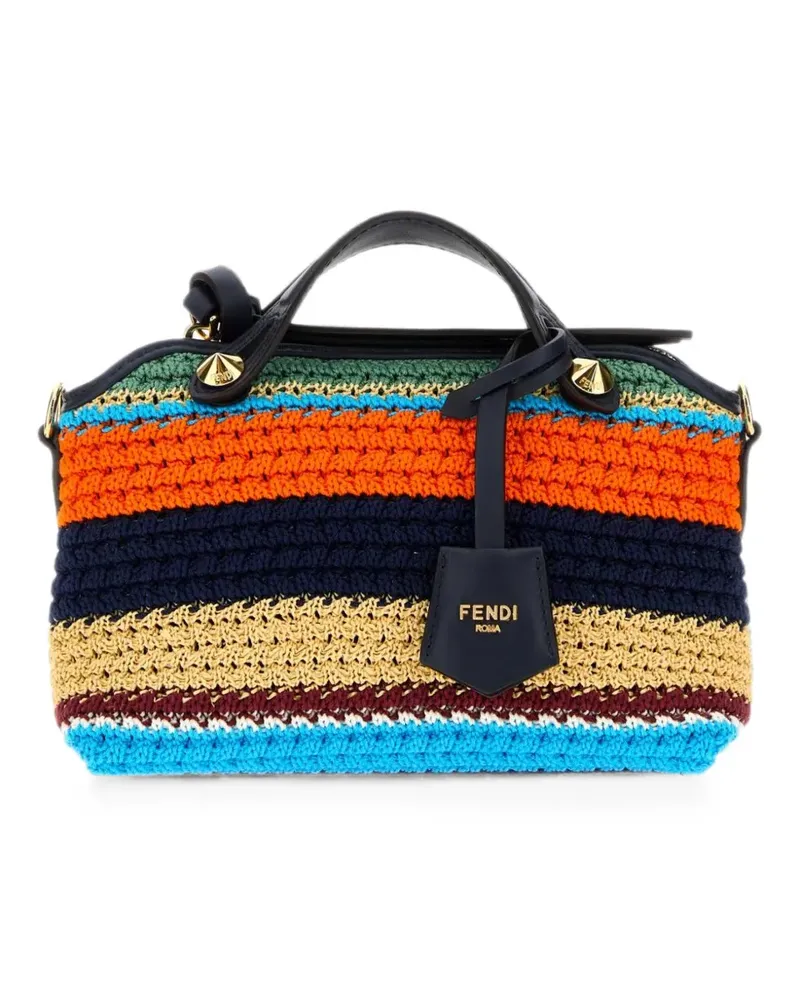 Fendi Gestreifter By the Way Tote Bag - Orange Orange