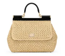 Große Sicily Handtasche - Nude