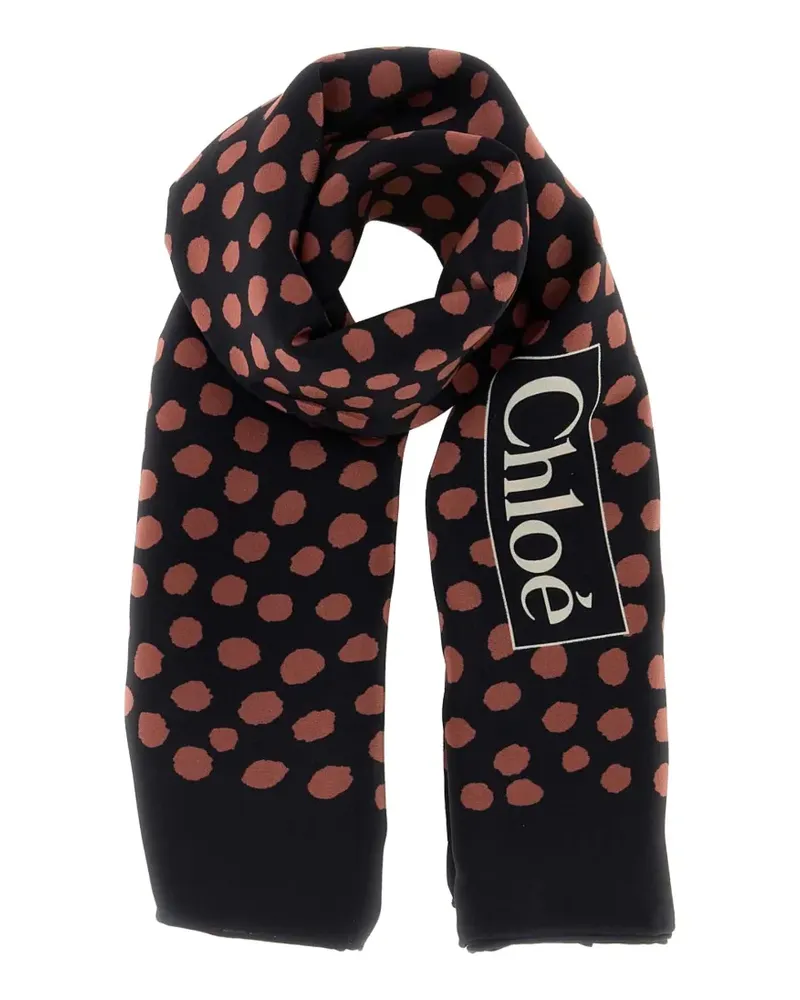 Chloé Spotted Schal - Schwarz Schwarz