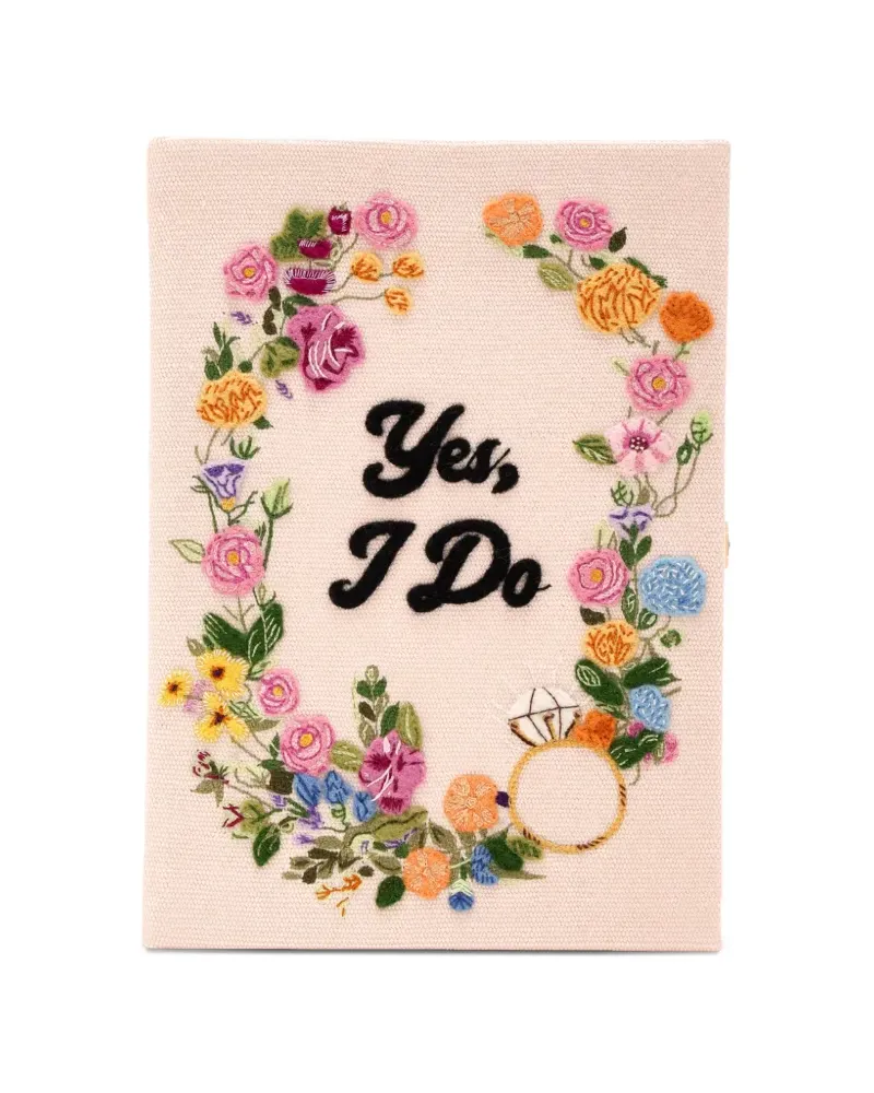 Olympia Le-Tan floral appliqué clutch bag - Nude Nude