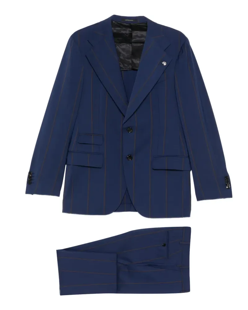 Gabriele Pasini single-breasted pinstripe suit - Blau Blau