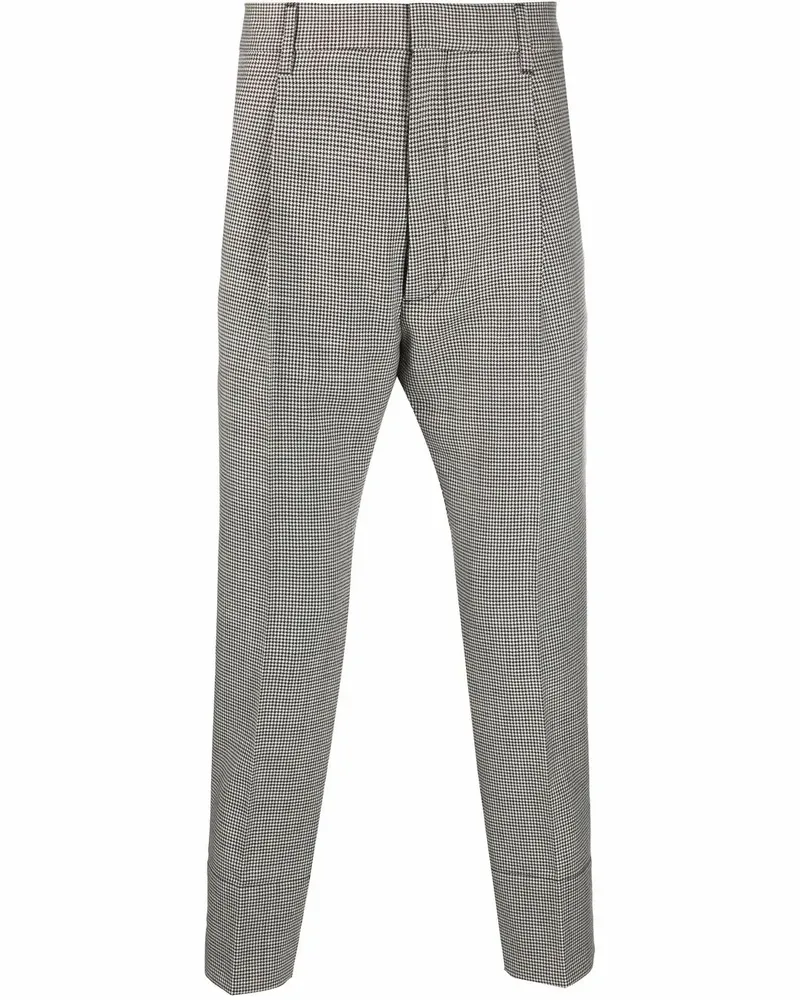 Dsquared2 Cropped-Hose mit Hahnentrittmuster - Schwarz Schwarz