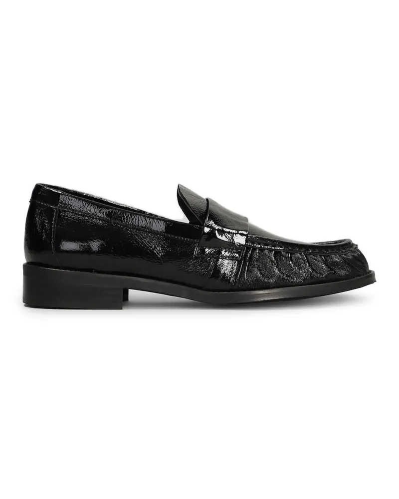 Pedro Miralles Gines Loafer mit Knitteroptik - Schwarz Schwarz