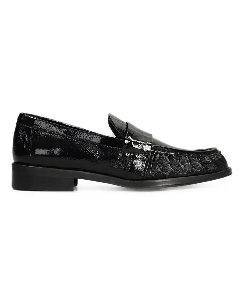 Pedro Miralles Gines Loafer mit Knitteroptik - Schwarz Schwarz