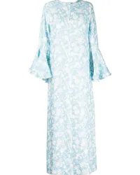 Bambah Kaftan mit Blumen-Print Blau