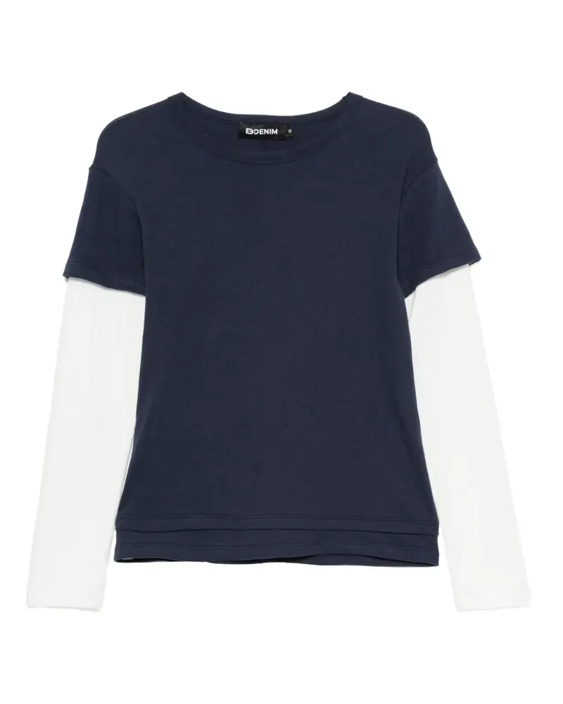 EB Denim Rory Top im Layering-Look - Blau Blau