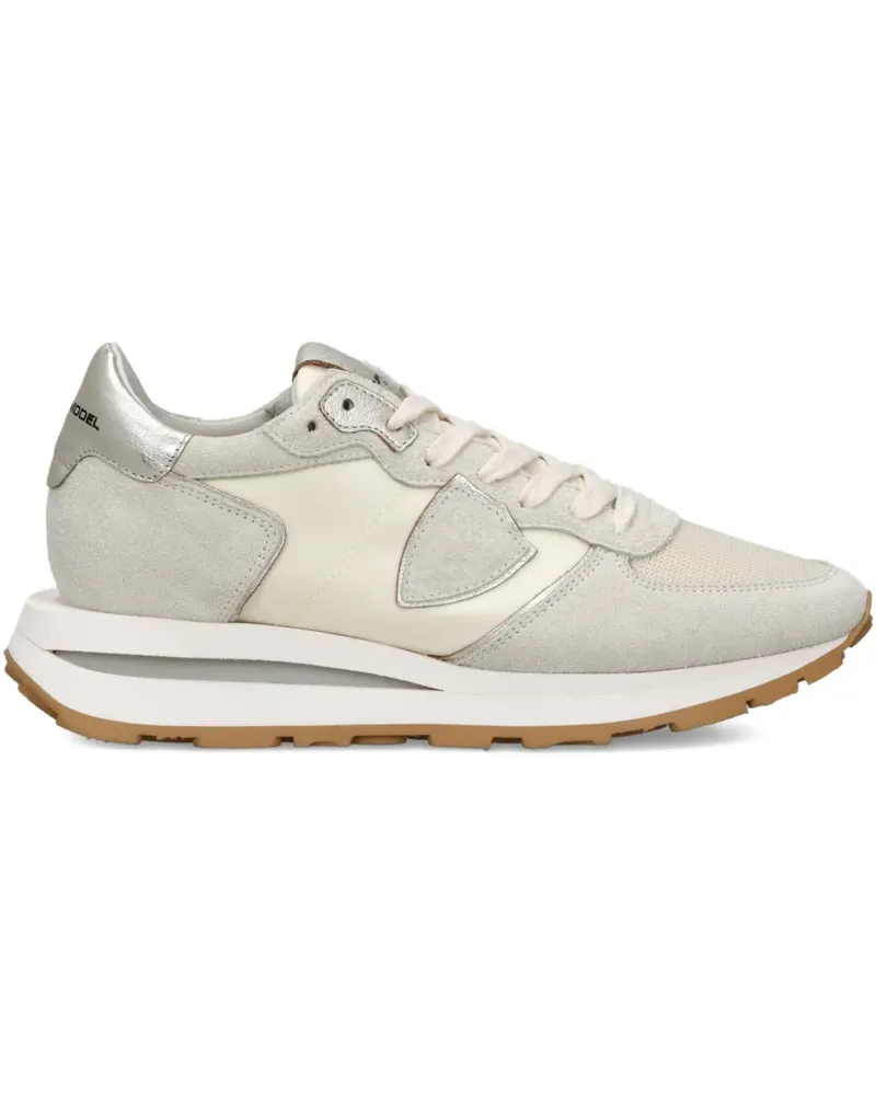 Philippe Model Tropez Haute Low Sneakers mit Metallic-Einsatz - Nude Nude