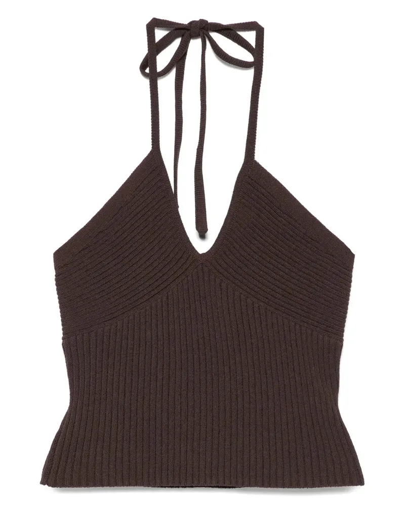 Vince Geripptes Trägershirt - Braun Braun