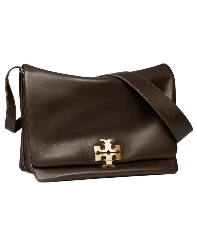 Tory Burch Große Charlie Schultertasche mit Logo - Braun Braun