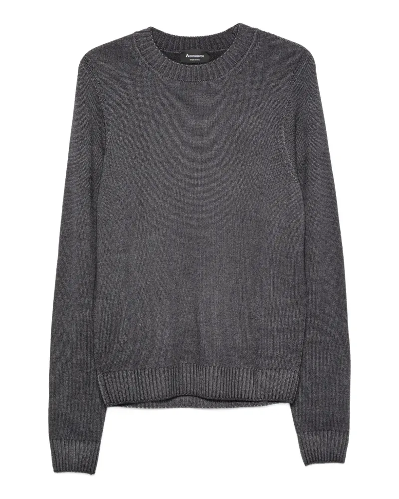 Arovescio Pullover mit geripptem Besatz - Grau Grau
