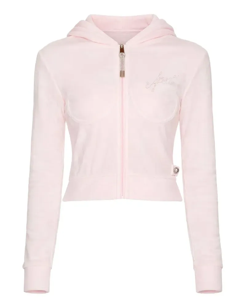 Area logo-embellished hoodie - Rosa Rosa