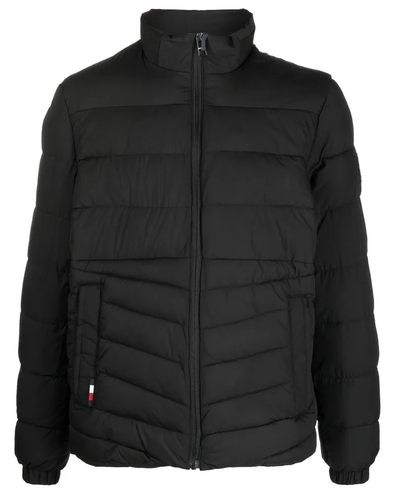Tommy Hilfiger Gesteppte Jacke mit Reißverschluss - Schwarz Schwarz