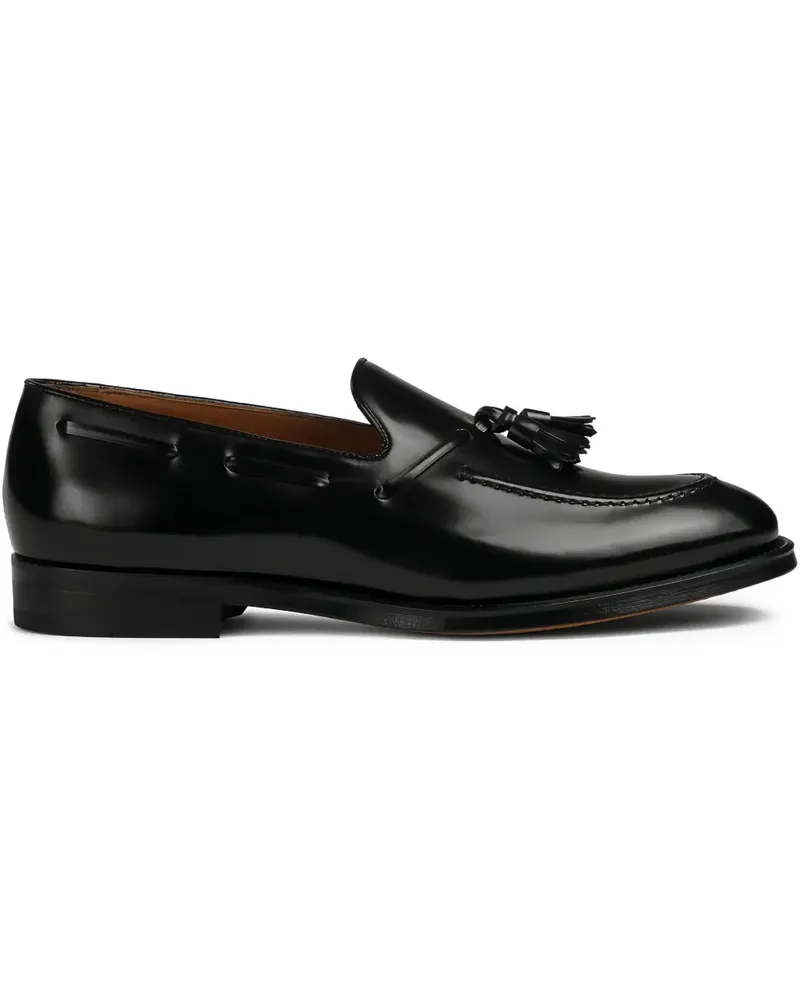 Doucal´s Loafer aus Leder mit Quasten - Schwarz Schwarz