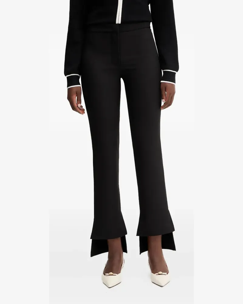 Simona Corsellini Cut-Out-Hose mit offenem Saum - Schwarz Schwarz