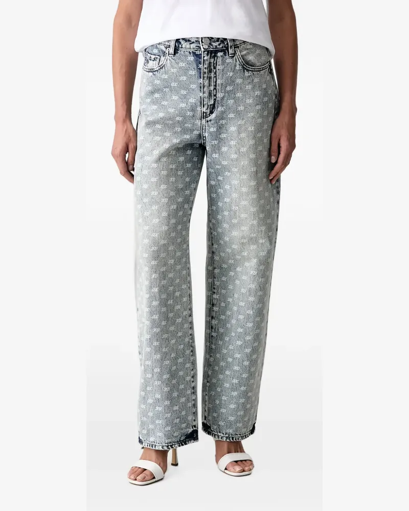 Armani Exchange Jeans mit Monogramm-Print - Blau Blau