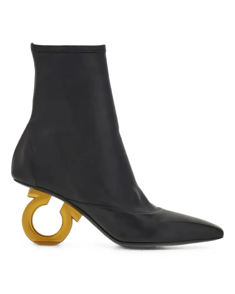 Ferragamo Gancini pointed-toe ankle boots - Schwarz Schwarz