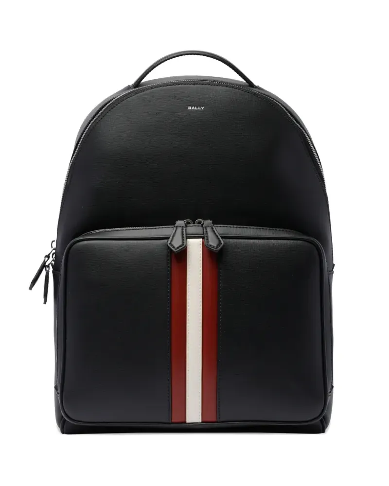 Bally Mythos stripe-detail backpack - Schwarz Schwarz
