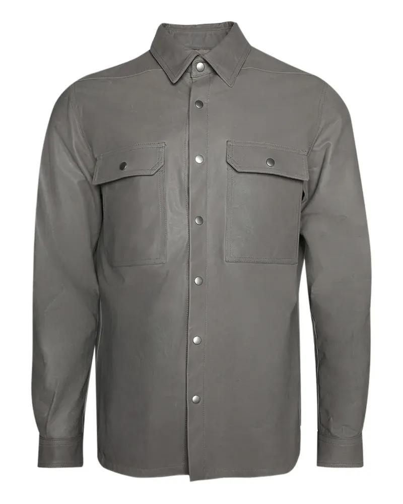Rick Owens GIACCA IN PELLE - OUTERSHIRT - Grau Grau