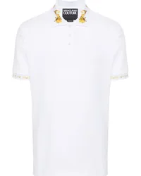 Versace Jeans T-Shirt mit Watercolour Couture-Print Weiß