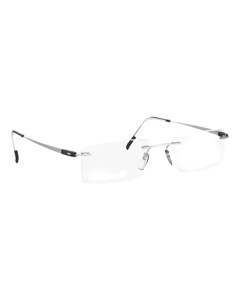 Silhouette rimless rectangle-frame glasses - Grau Grau