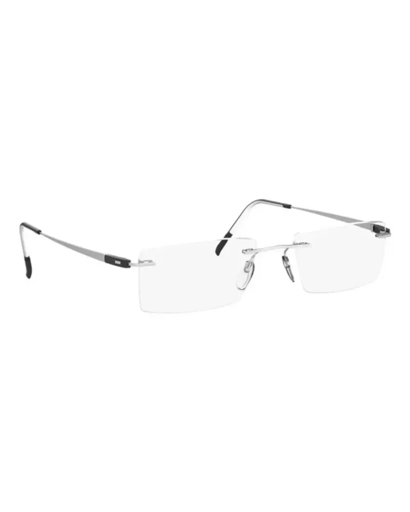 Silhouette Rahmenlose Brille mit eckigen Gläsern - Grau Grau