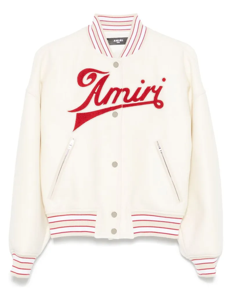 Amiri Bomberjacke mit Logo-Stickerei - Weiß Weiß