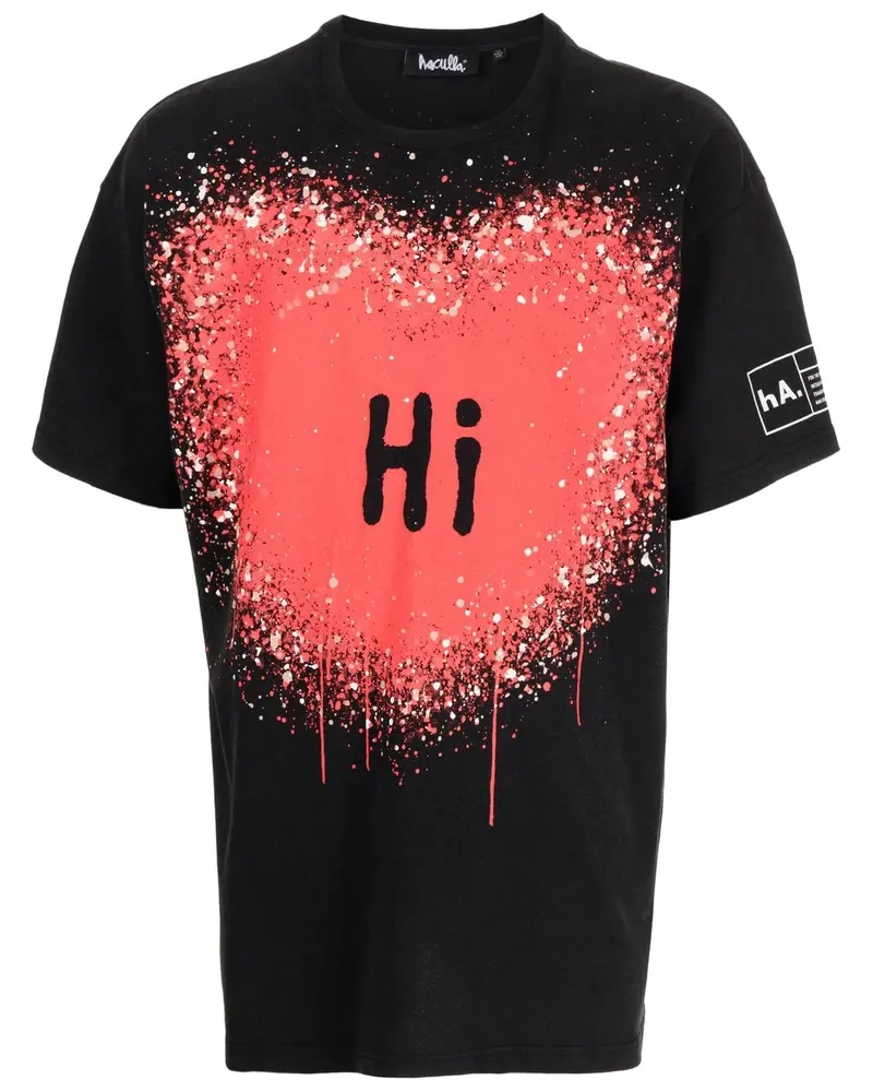 Haculla Hi Bye T-Shirt - Schwarz Schwarz