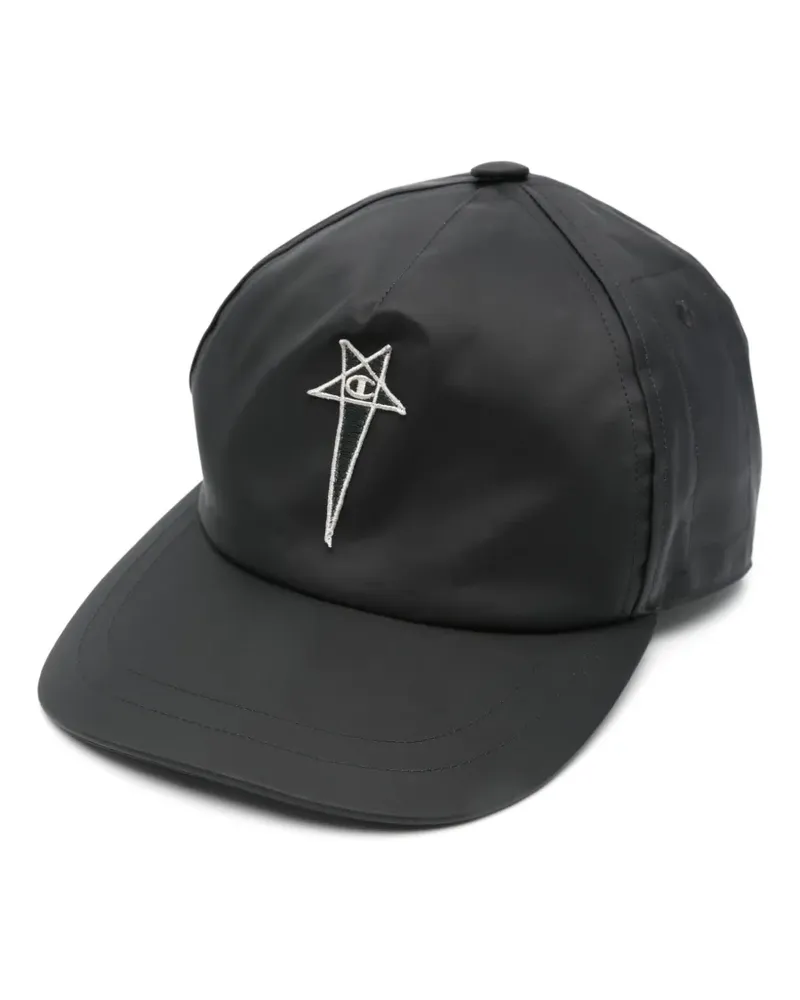 Rick Owens Baseballkappe mit Logo-Stickerei - Schwarz Schwarz