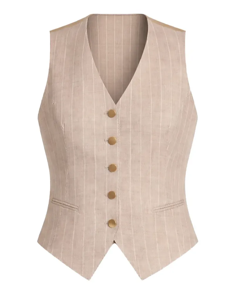 Tagliatore pinstripe-pattern waistcoat - Nude Nude