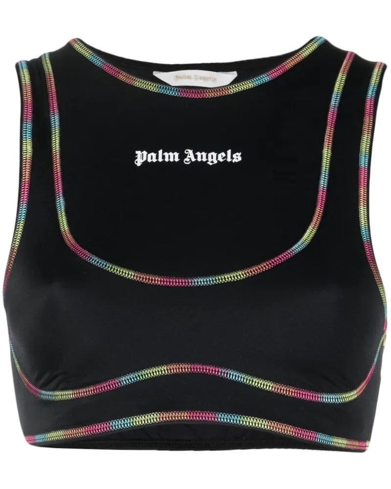 Palm Angels Rainbow Miami Sport-BH - Schwarz Schwarz
