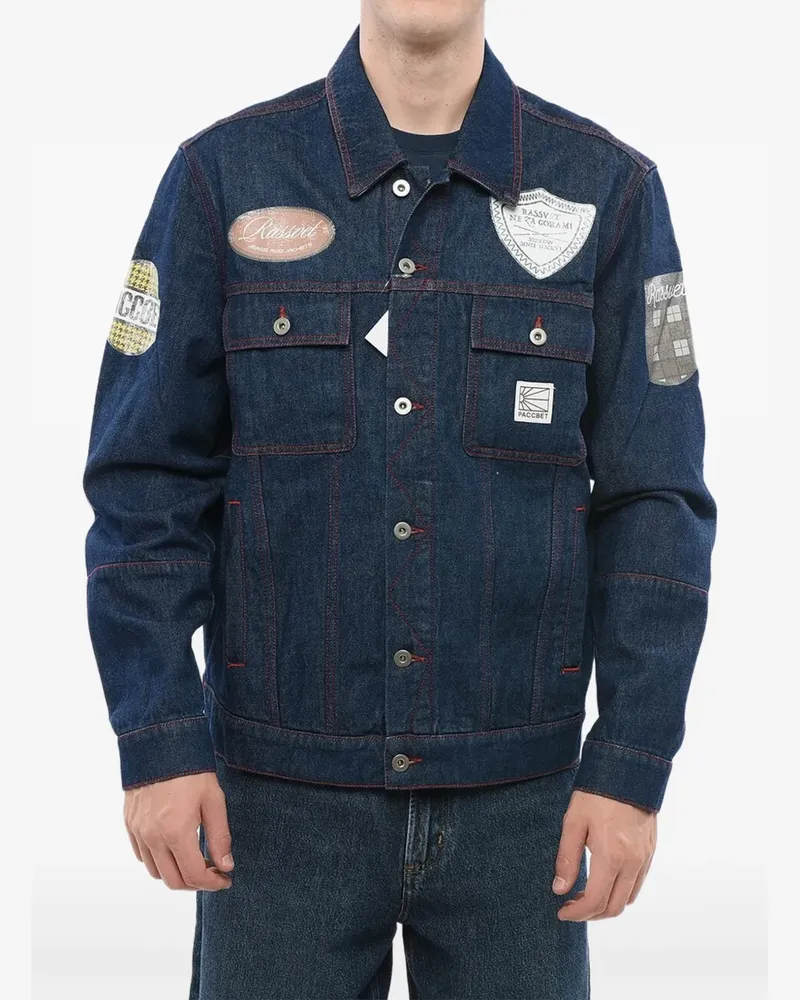 PACCBET RASSVET patch-detail denim jacket - Blau Blau