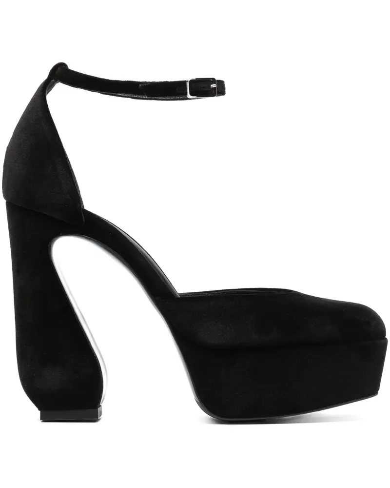 Sergio Rossi Finish Pumps mit definiertem Absatz 85mm - Schwarz Schwarz