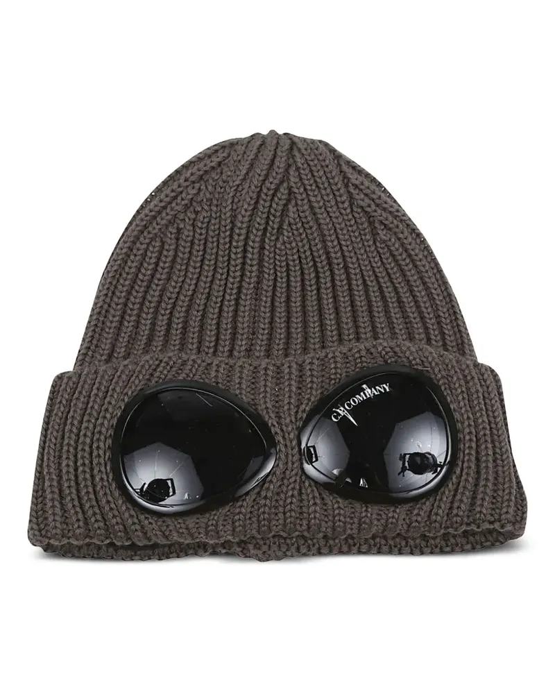 C.P. Company Gerippte Beanie mit Goggle-Detail - 359 WALNUT 359