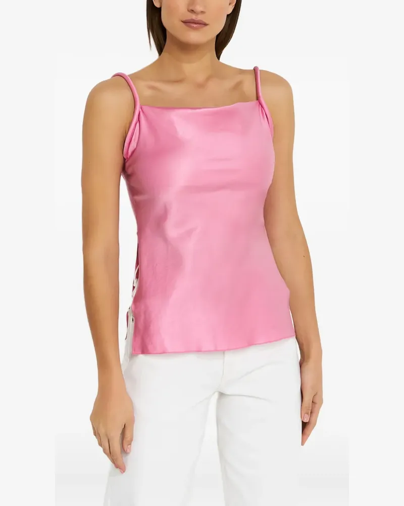 Nanushka Neza satin top - Rosa Rosa