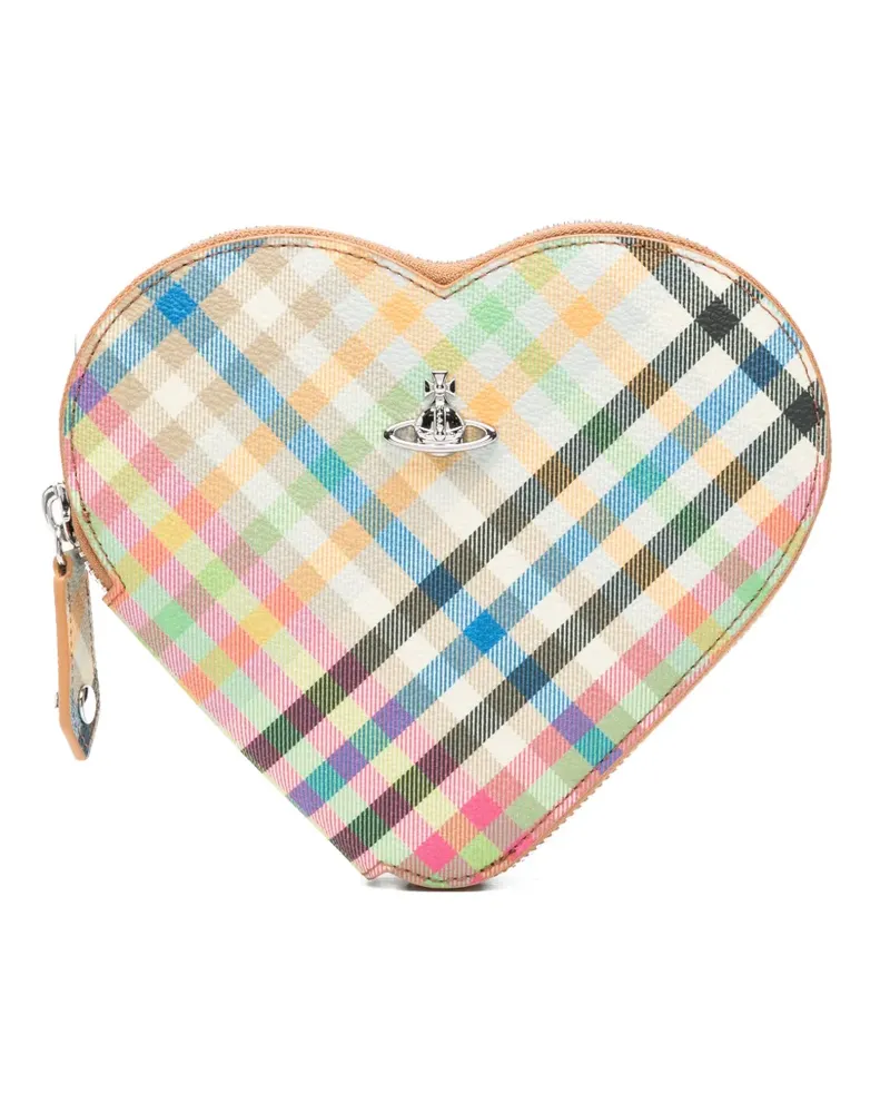 Vivienne Westwood heart checked crossbody bag - Nude Nude