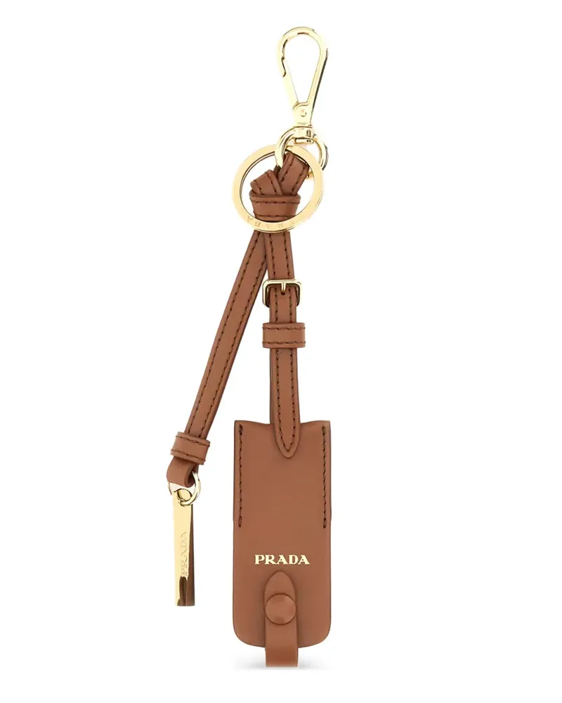 Prada Schlüsselanhänger mit Logo-Detail - Braun Braun