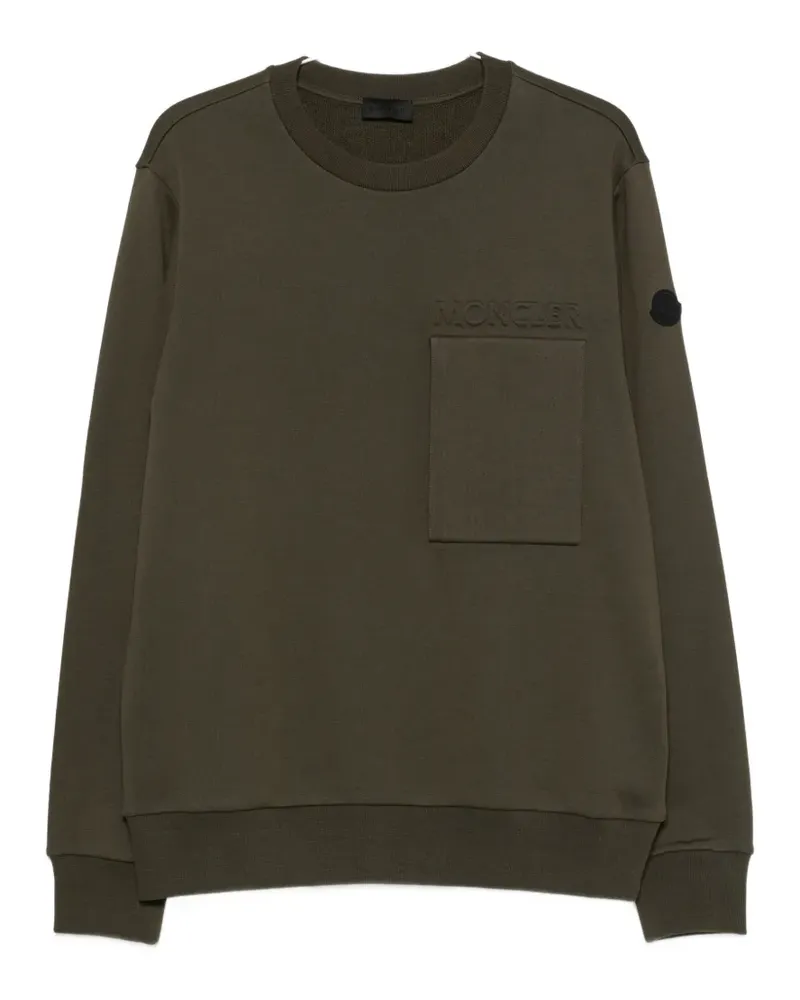 Moncler Sweatshirt mit Logo-Prägung - Grün Grün