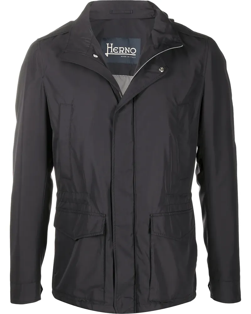 Herno Leichte Kapuzenjacke - Schwarz Schwarz