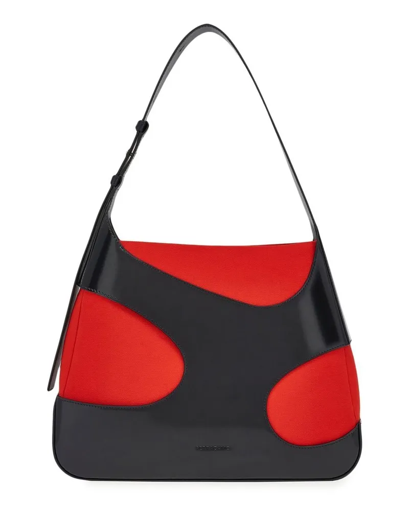 Ferragamo Schultertasche mit Cut-Outs - Schwarz Schwarz