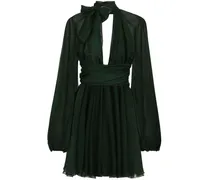 Seidenkleid mit V-Ausschnitt - Grün