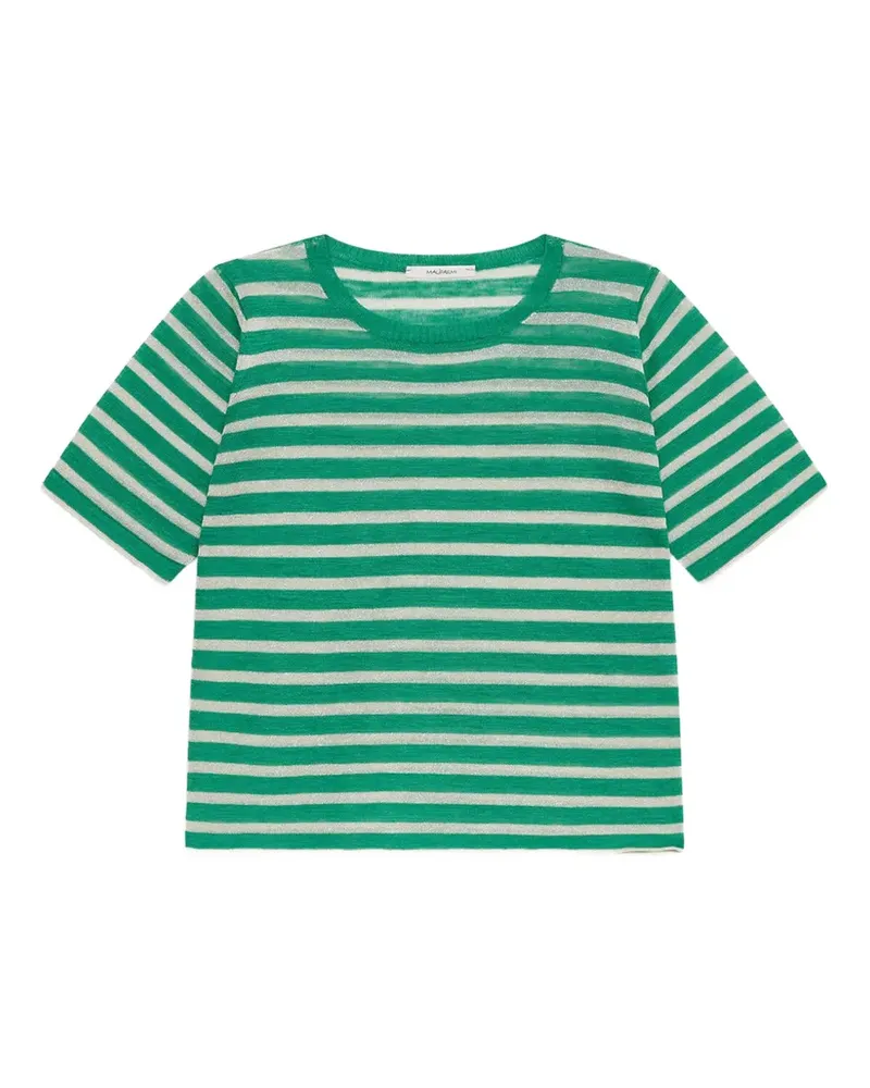 Maliparmi Gestreiftes T-Shirt - Grün Grün