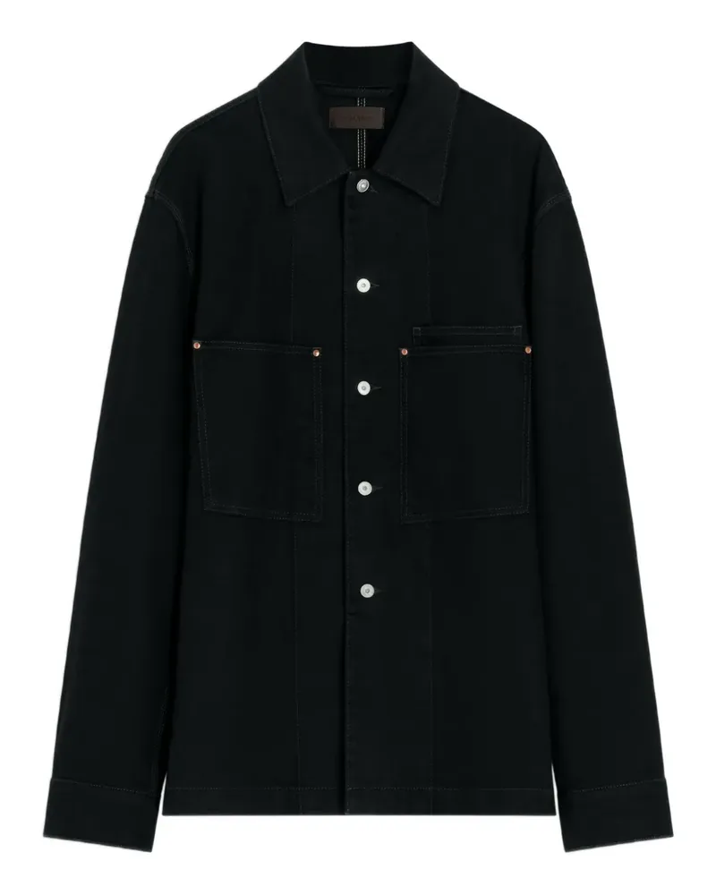 Christophe Lemaire Jacke mit aufgesetzter Tasche - Schwarz Schwarz