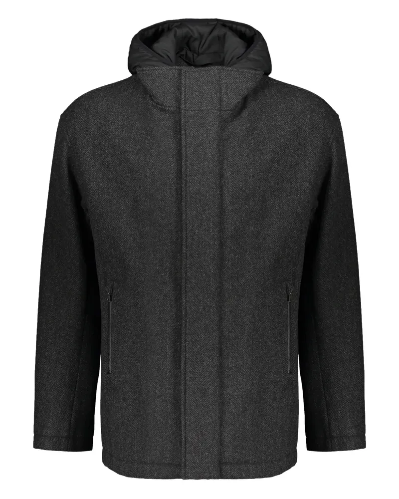 Herno Stehkragen-Jacke mit abnehmbarem Einsatz - Grau Grau