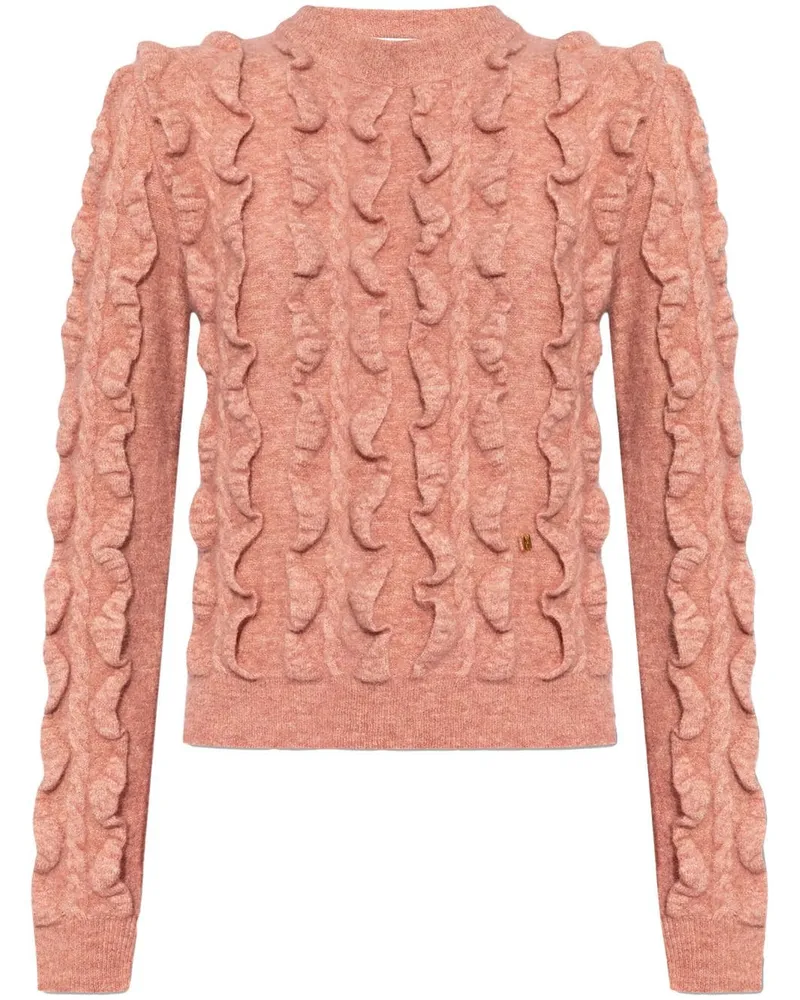 Moschino Pullover mit Logo-Schild - Rosa Rosa