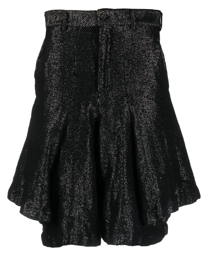 Comme des Garçons Drapierte Shorts aus Lurex - Schwarz Schwarz