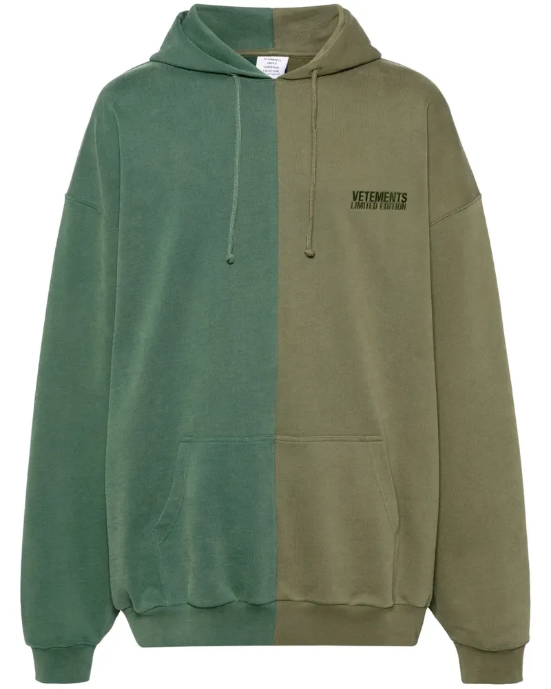 VETEMENTS Hoodie mit Logo-Stickerei - Grün Grün