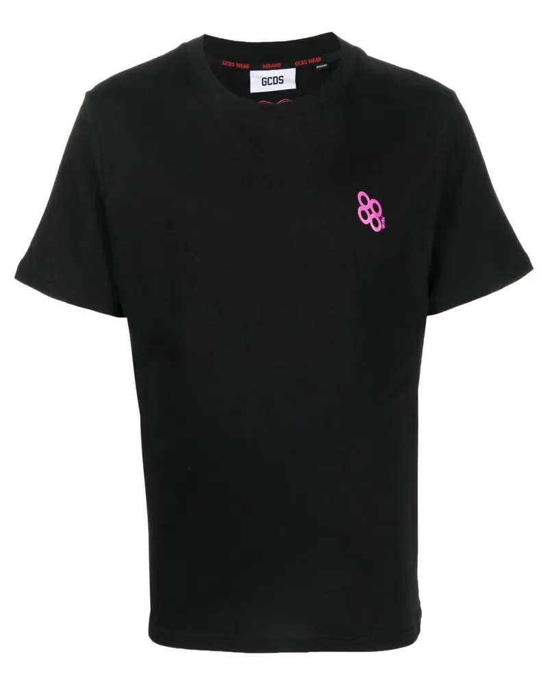 GCDS T-Shirt mit grafischem Print - Schwarz Schwarz