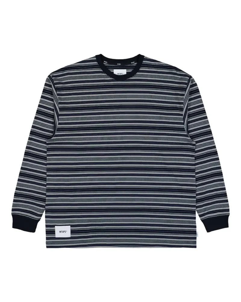 WTAPS Gestreiftes Sweatshirt - Grau Grau